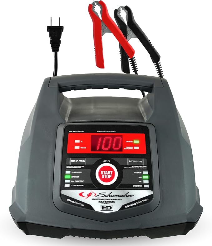 Schumacher Electric 6A Car Battery Charger & Maintainer, 6V/12V – SC1281