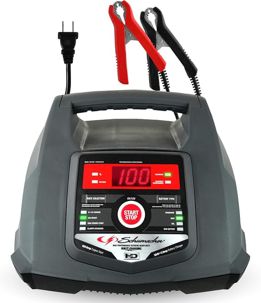 Schumacher Electric 6A Car Battery Charger & Maintainer, 6V/12V – SC1281