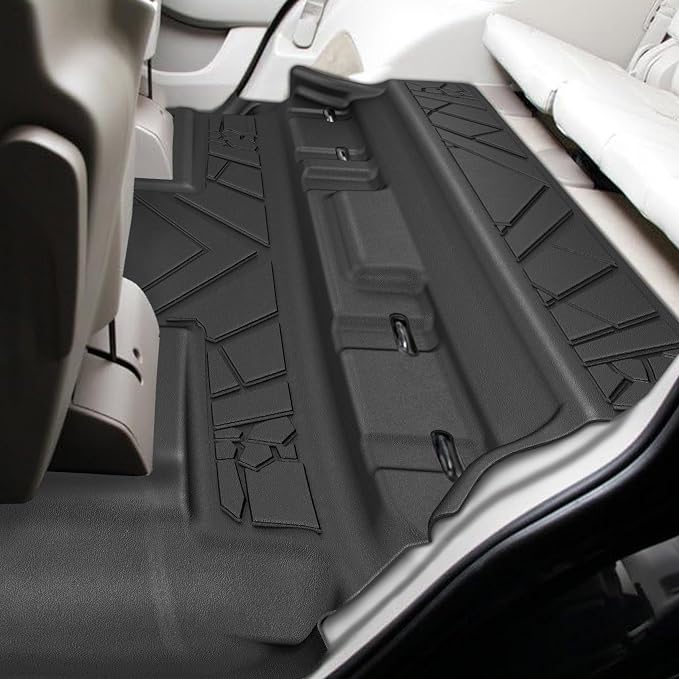 KARPAL Floor Mats for 2015-2020 Chevy Tahoe/GMC Yukon (Not for XL), with 2nd Row Bucket Seats (7seats) Cover Protector, All-Weather TPE Custom Fit Floor Liners Car Accessories