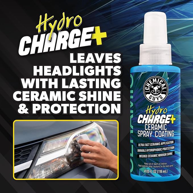 Chemical Guys Headlight Restoration and Ceramic Protection Kit | For yellowed and oxidized headlights, complete DIY system, DIY system to restore clarity and add ceramic protection