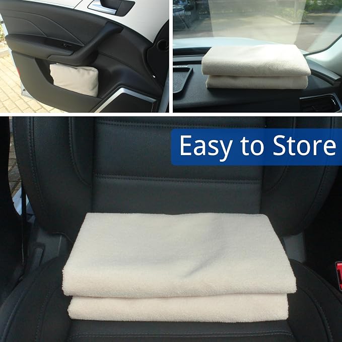Waterproof Car Seat Cover for Front Seats, Protector for Cars SUVs Trucks, Sweat Towel Seat Covers Bucket for Gym,Workout,Beach,Hiking,Running and Swimming(Beige, 2PCS)