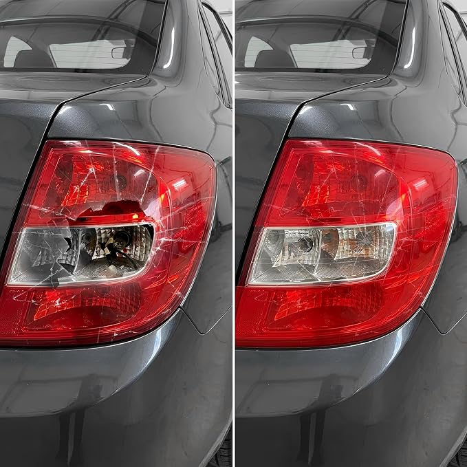 VViViD Headlight & Taillight Adhesive Repair Tape Red and Transparent 2-Roll Pack (12" x 7ft)