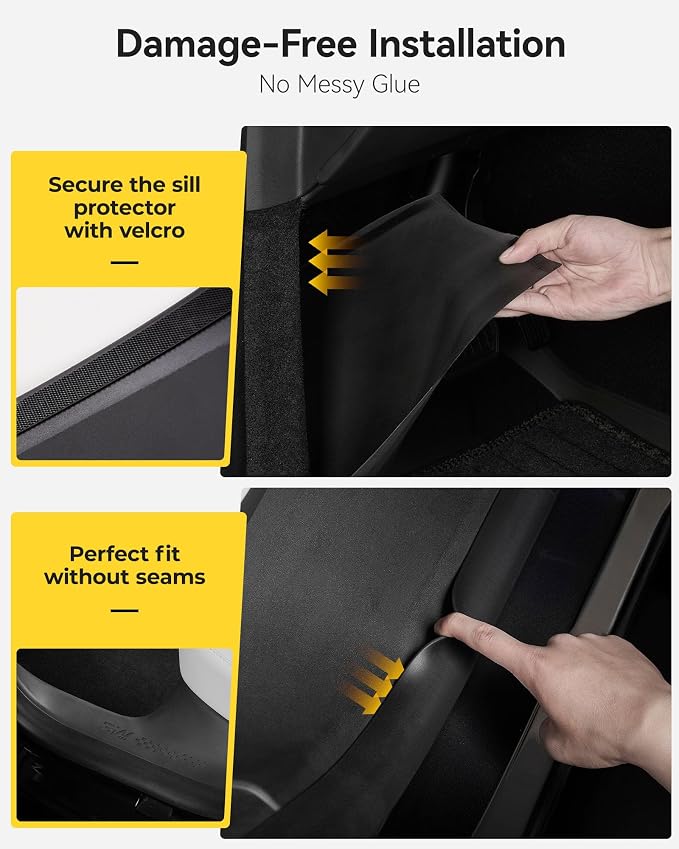 3W Tesla Model 3 Hignland Door Sill Protector 2024 2025 2026 Front & Rear, Rear Bumper, Trunk Sill Protector, Door Entry Guard, Edge Guards, TPE Customized Accessories