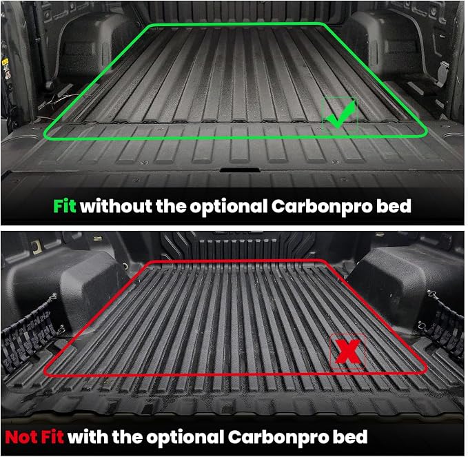 LASFIT Truck Bed Mat 2019-2026 for Chevrolet Chevy Silverado 1500 | GMC Sierra 1500 (Only Fit 6.6FT Bed), Bed Liner for Chevy Silverado GMC Sierra 1500, Not Fit Optional CarbonPro Bed