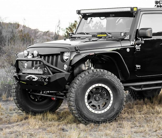 Nilight - ZH023 52Inch Spot Flood Combo Led Light Bar 2PCS 4Inch 18W Spot LED Fog Lights With Off Road Wiring Harness- 3 Leads, 2 Years Warranty
