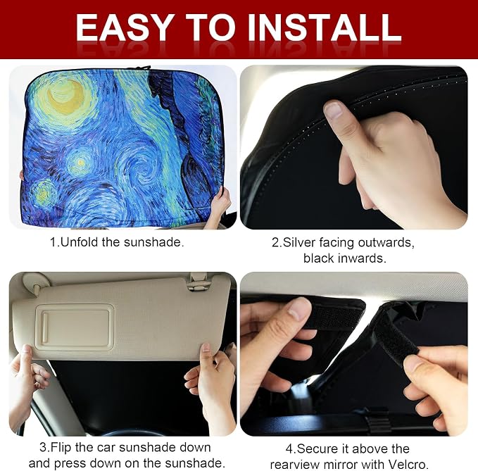 Car Windshield Sunshade for Tesla Model Y/3 - Folding Front Window Sun Shade Cover with Upgraded UV Protection Fabric, Professional Accessories for Tesla Model 3/Y 2016 to 2026 with a Storage Bag