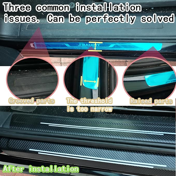 Door sill Protector,Door sill Scratch Protection (Suitable for Most car Models),Anti-Scratch Protection Strips（9PC）