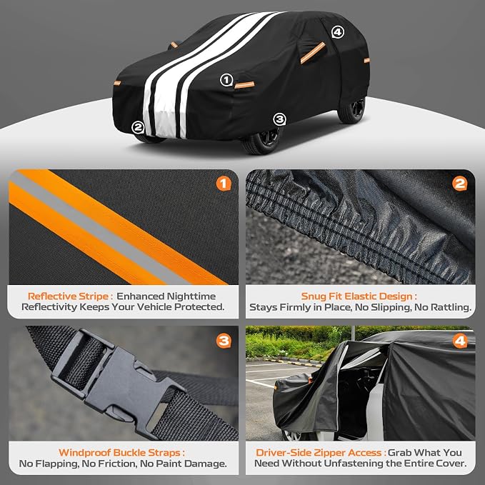 Kayme Heavy Duty Car Cover Custom Fit for Hyundai Sonata (1993-2026) Waterproof All Weather for Automobiles, Gift with Tape/Towel, Outdoor Full Exterior Cover Rain Snow Sun UV Protection.