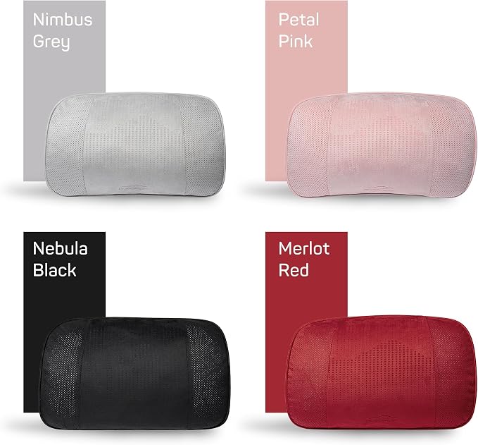 CAROMOP Car Headrest Neck Pillow Soft Artificial Suede, Adjustable Height, Breathable Cover, Dupont Fiber Car Headrest, Universal Fit for Driving（1PCS-Pink）