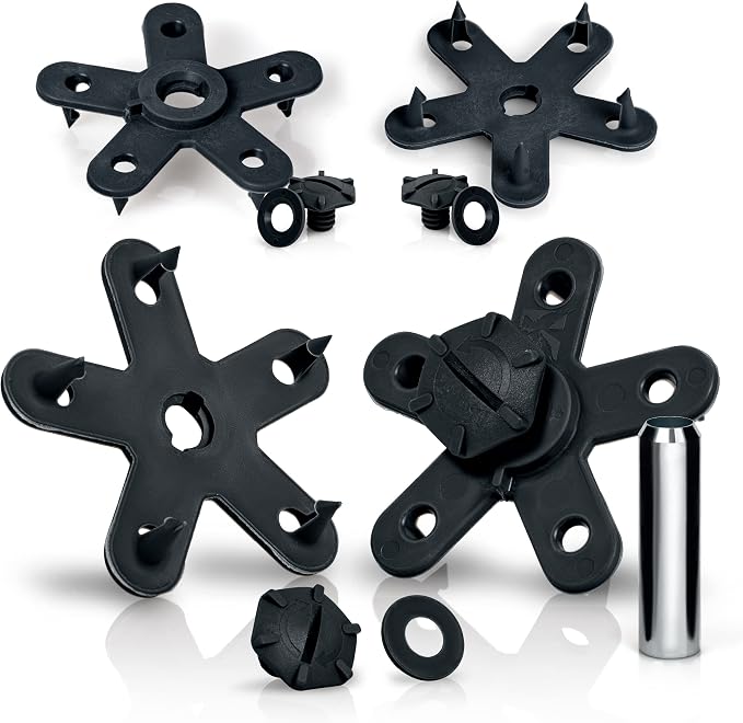 Eagle Klaw 2.0 Floor Mat Clips (4 Sets) for Car Mats and Floor Liners - Made in USA Car Accessories - Black - 2 Car Floor Mats kit + 3/8" Cutter