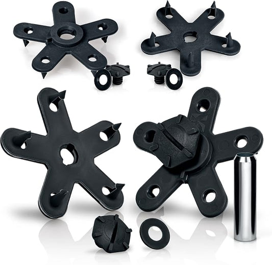 Eagle Klaw 2.0 Floor Mat Clips (4 Sets) for Car Mats and Floor Liners - Made in USA Car Accessories - Black - 2 Car Floor Mats kit + 3/8" Cutter