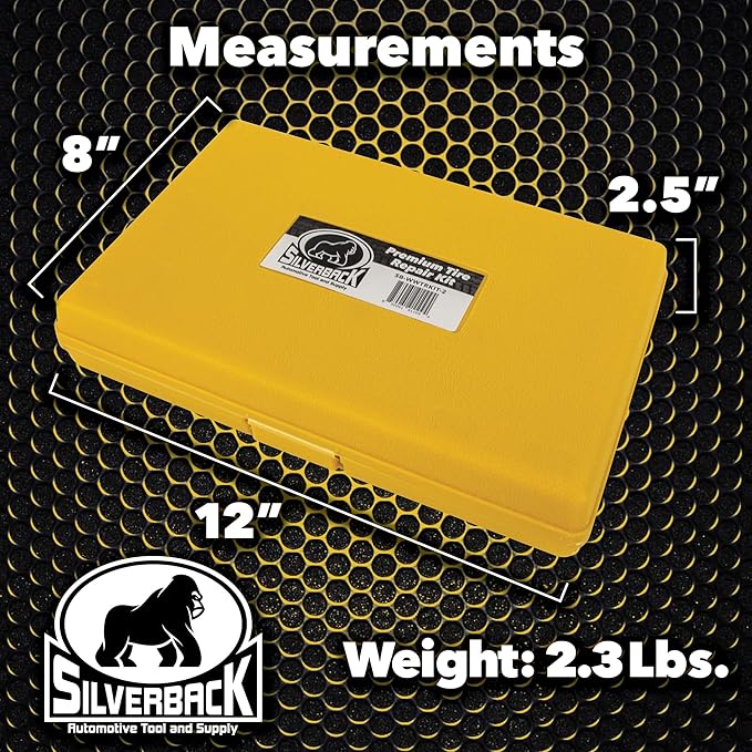 Silverback Automotive Tire Plug Kit for Car, Truck, Off-Roading, 4x4's, Motorcycle, Trailers, ATV, Tractor, Jeep. Professional-Grade Tire Repair Kit with Plugs. Heavy Duty Tire Repair Kit.