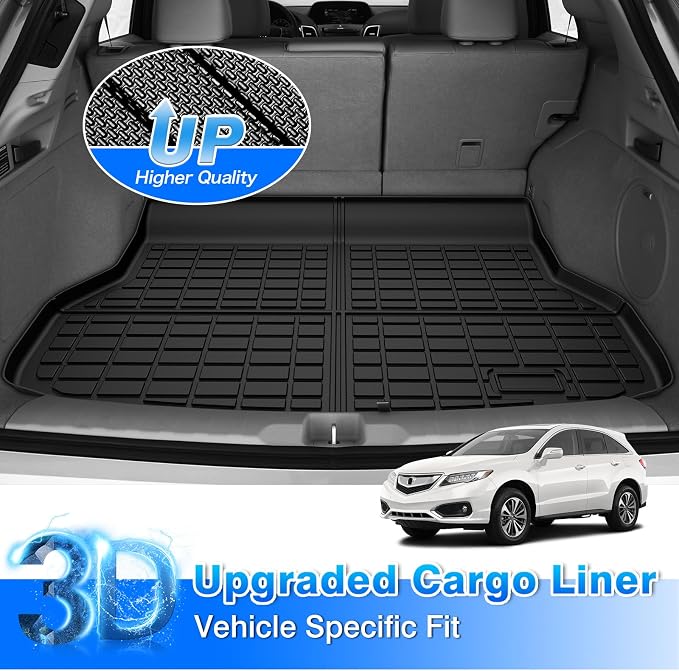 RDX Cargo mat - Trunk Mat for Acura RDX 2013-2018, All Weather Trunk Mat for RDX Accessories, Heavy Duty Rubber Mats, Car Accessories