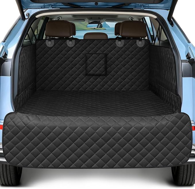SUV Cargo Liner for Dogs, Waterproof Pet Trunk Cover for SUVs | with Bumper Flap Protector, Scratchproof Non-Slip 600D Oxford Fabric, Machine Washable