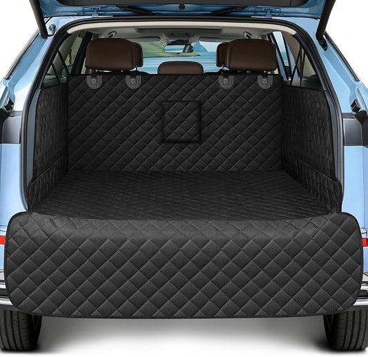 SUV Cargo Liner for Dogs, Waterproof Pet Trunk Cover for SUVs | with Bumper Flap Protector, Scratchproof Non-Slip 600D Oxford Fabric, Machine Washable