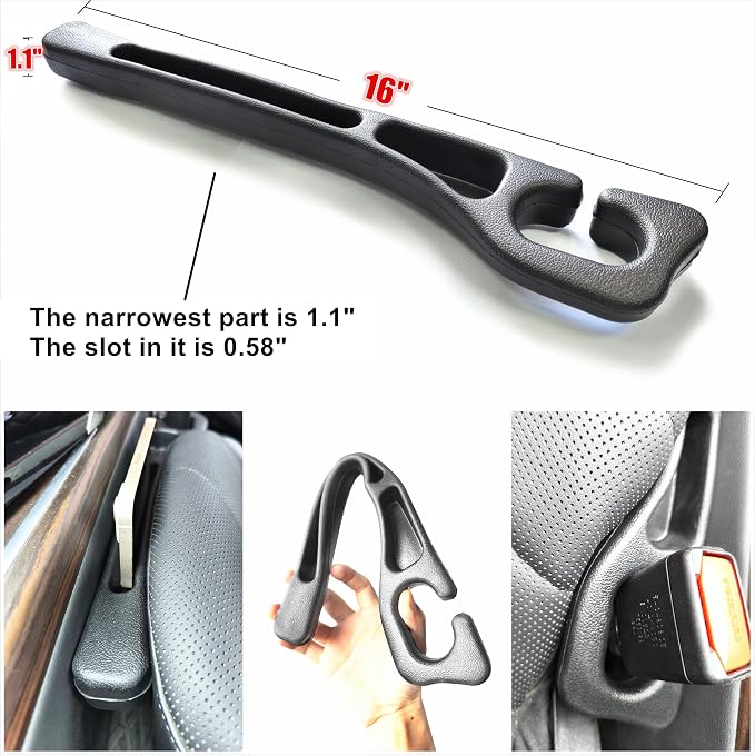 2 Pack No Drop Car Seat Gap Filler Guard, Stopper/Catcher to Fill the Gap Between Seat and Console Black Car Crevice Inbetween Blocker Plug Space Pad b00byh6c1e-A03