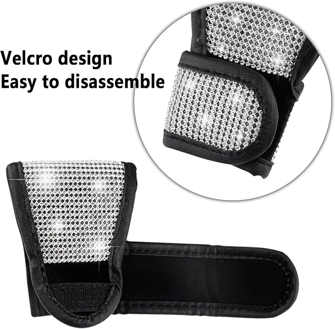 Crystal Auto Gear Shift Cover Bling Car Accessories,Universal Car Knob Gear Stick Protector from Scratching with Rhinestone Covers Car Decor Accessories for Women(Bling-003)