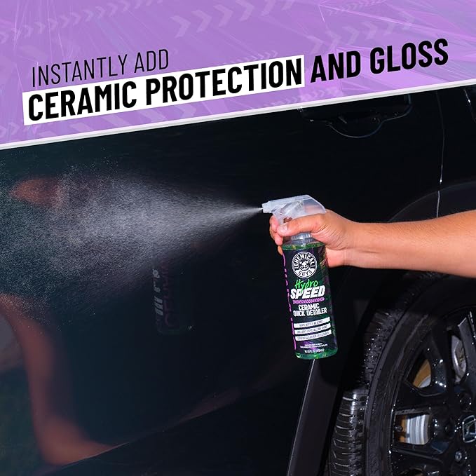 Chemical Guys, HydroSpeed Ceramic Quick Detailer Spray, Gloss, 1 Gallon | Ceramic polymers boost gloss, slickness and water beading, tops up coatings and wax on paint, glass and wheels
