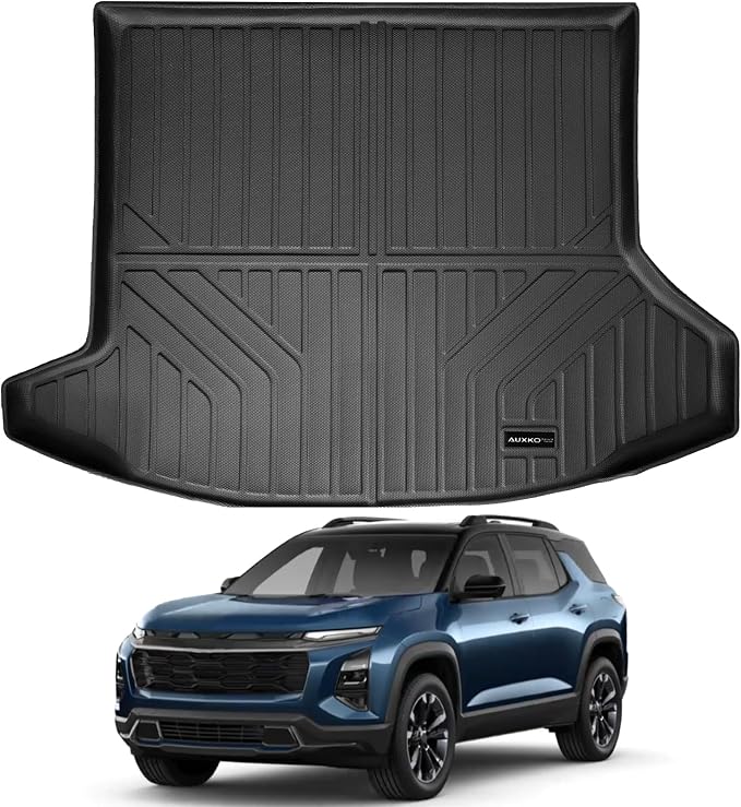 Auxko All Weather Cargo Mat Fit for Chevrolet Equinox/GMC Terrain 2025 2026 Not Ev TPE Liner Accessories All Season Odorless Anti-Slip Black