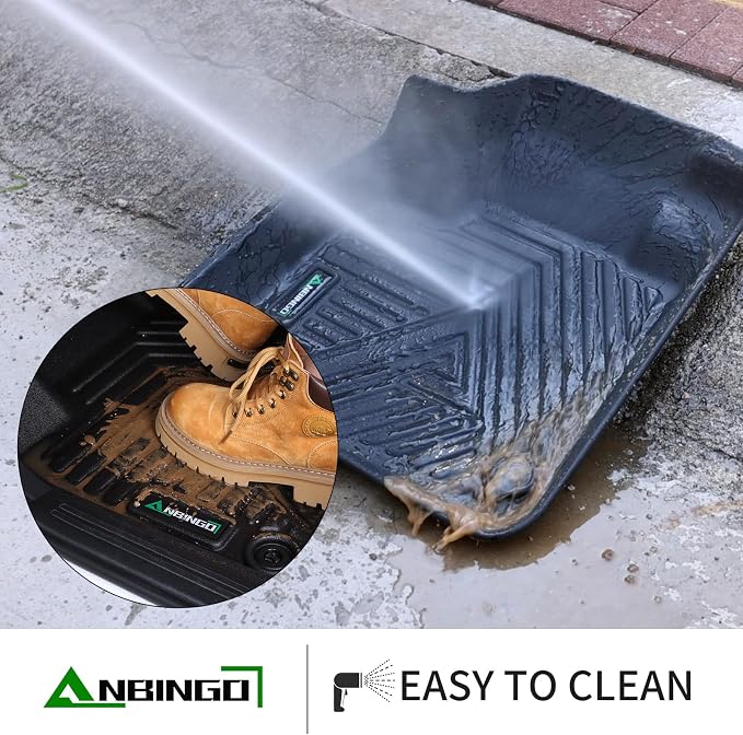 ANBINGO® Floor Mats & Cargo Liner for 2023 2024 2025 2026 CRV (Not Hybrid) for CR-V LX/EX/EX-L, All Weather Protection TPE Automotive Floor Liners (Cargo Tray in Lowest Position)
