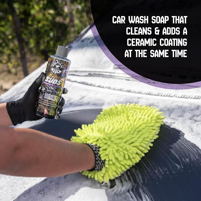 Chemical Guys, HydroSuds Ceramic Foaming Car Wash Soap, Berry, 1 Gallon | Ceramic polymers add gloss and water beading, thick foam for cannons, guns or buckets, sweet berry scent