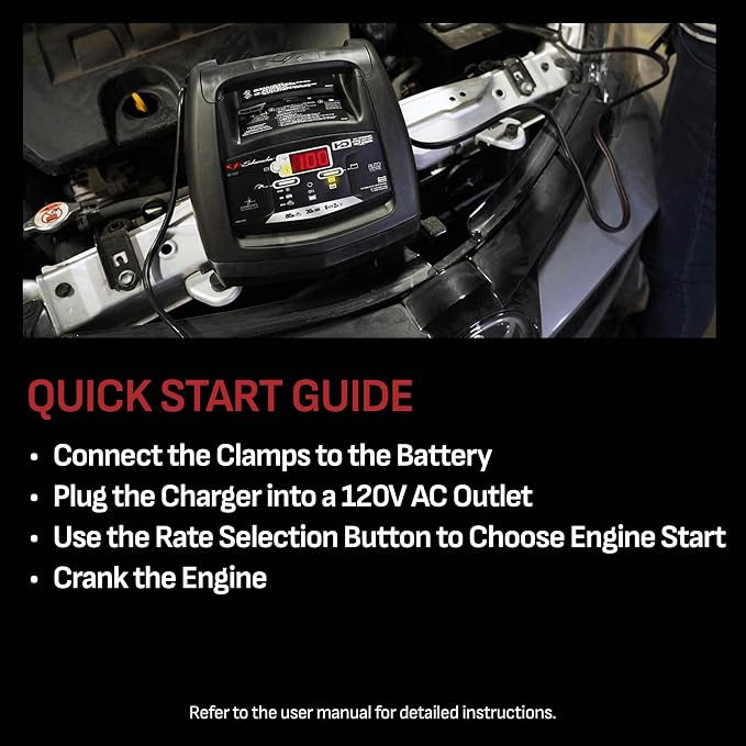 Schumacher Electric 6A Car Battery Charger and 85A Engine Starter, 6-in-1 Solution, Maintainer, 30A Boost, for 6V/12V Power Sport, Automotive, and Marine Batteries, SC1362