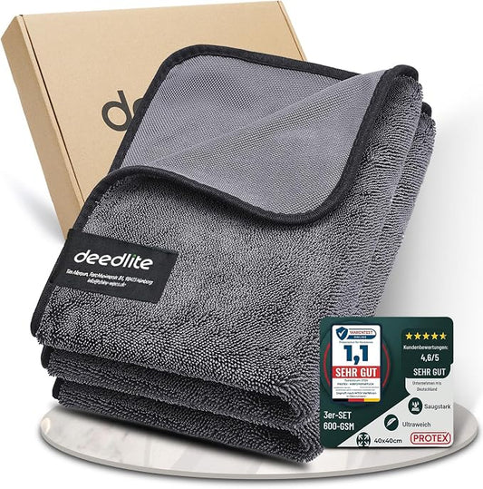 Deedlite Bath Wipes Shower Cleaning Cloths, Premium Car Drying Towel | Ultra Absorbent Twisted-Loop Design| Microfiber Towel for Car, Shower Cabin, Household