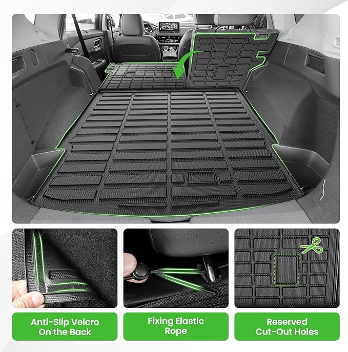 Cartist Cargo Liner for Nissan Rogue 2021-2025 2026 (No Sport Model), All Weather Cargo Mats for Rogue Accessories, Heavy Duty TPE Trunk Mat, Car Accessories