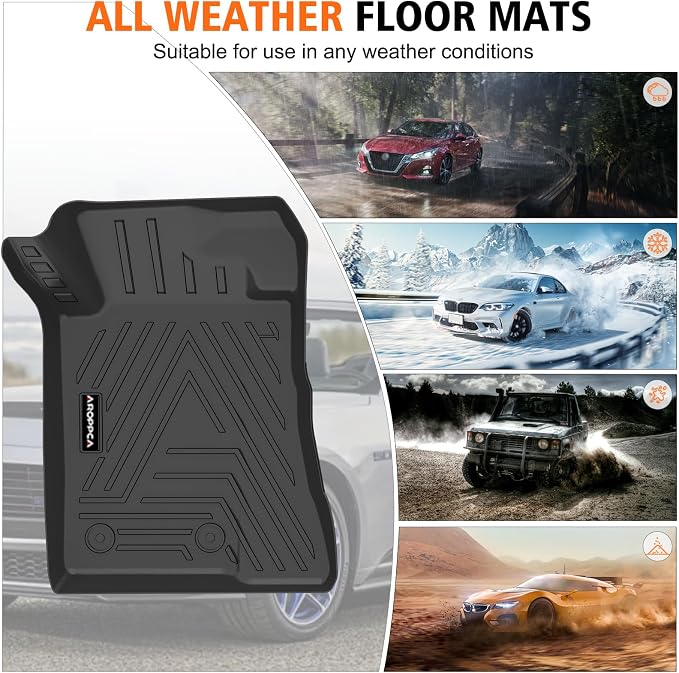 Floor Mats Cargo Liner for Ford Mustang 2015-2025 (NOT for Mach-E) | All Weather TPE Floor Liners Full Set Automotive Mats for 2025 Mustang Accessories