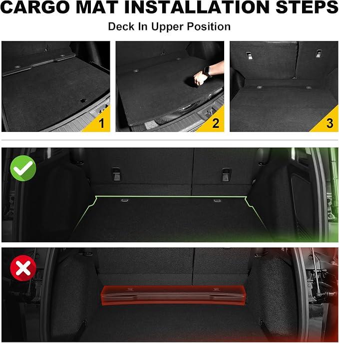 Cargo Liner Fit for Honda CRV 2026 2025 2024 2023 (Gasoline & Hybrid) | TTX LIGHTING Cargo Mat All-Weather TPE Trunk Mat Cargo Tray CR-V Accessories (Fit Upper Deck Only)