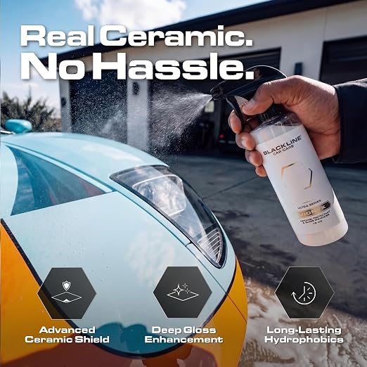 Blackline Vionyx Silica Ceramic Spray Coating for Cars – Hydrophobic Protection, Deep High-Gloss Shine, UV Defense & Long-Lasting Durability – Easy Spray-On Ceramic Sealant for Exterior Surfaces