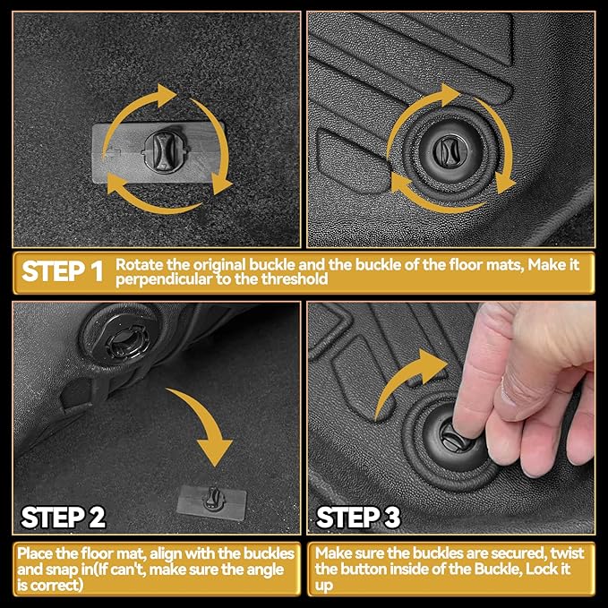 Naibeve Floor Mats for 2024-2026 Toyota Grand Highlander 7 Seats | All Weather Floor Mats, Cargo Mat, 2nd Row Backrest Mats, Backrest Mats, Door Sill Guards, 2nd Row Bucket Seats accessories