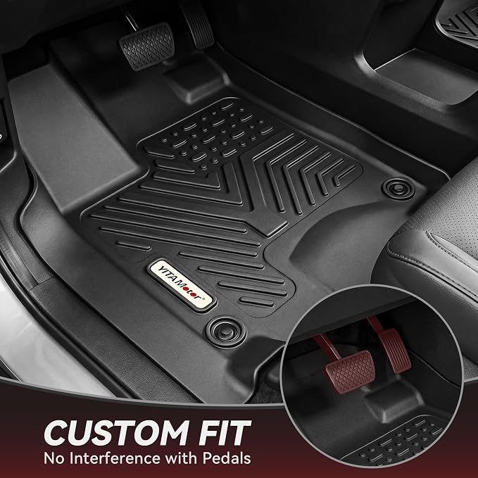 YITAMOTOR Floor Liner and Cargo Mats Fit for Honda Odyssey 2018-2026 Mini Passenger Van, All Weather TPE Car Floor Liners,Durable Anti-Slip Accessories, 1st & 2nd & 3rd Row & Cargo Liner, Black
