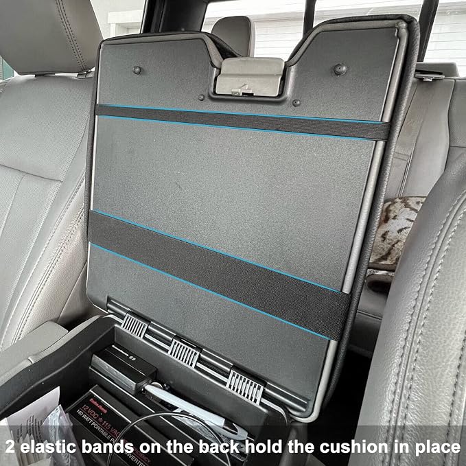 JDMCAR Jump Seat Console Cover for Ford F150 2015-2026 Thick PU Leather | Thicker Center Console Cushion Compatible with 2015-2026 Ford F150 / 2017-2026 F250 F350 F450 with 40/20/40 Jump Seat