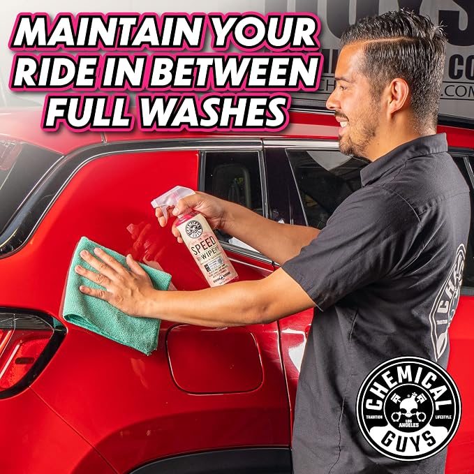 Chemical Guys, Speed Wipe Quick Detailer Spray, Gloss, Cherry, 1 Gallon | Spray-and-wipe detailer adds instant streak-free gloss on paint, glass, wheels and trim between washes, cherry