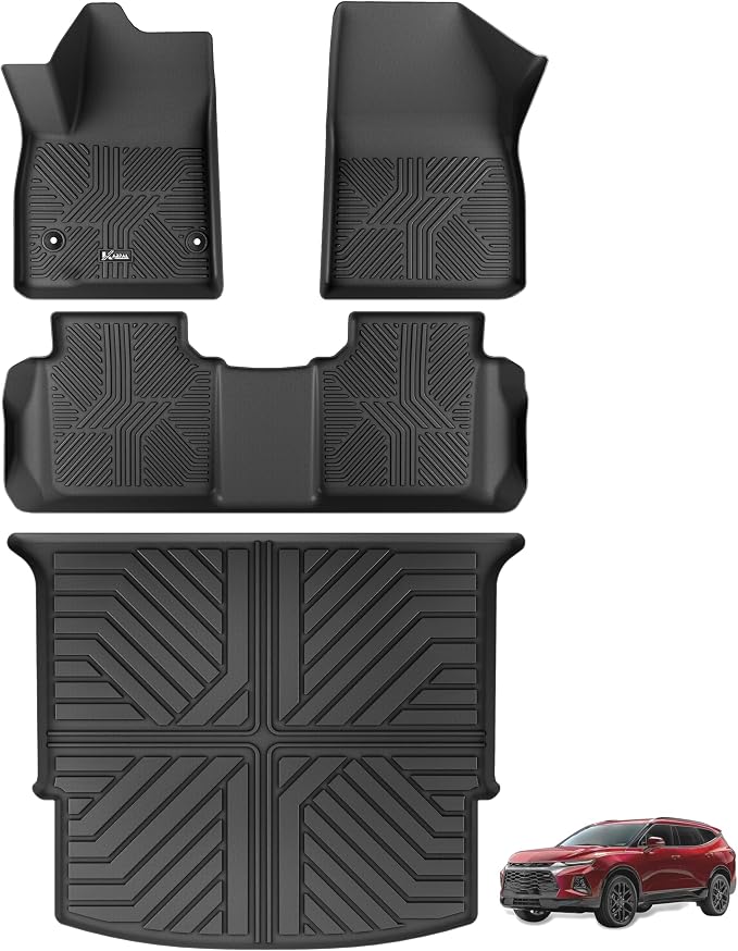 KARPAL Floor Mats for 2019-2025 2026 Chevy Blazer Gas Only (Not for EV & Trailblazer), All-Weather TPE Custom Fit Floor Liners Car Accessories