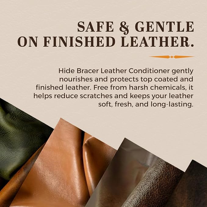Leather Cleaner and Conditioner 8 Fl Oz | Cleans, Conditions, Protects | Prevents Drying, Cracking & UV Fading of Leather Jackets, Furniture, Car Seats, Purses