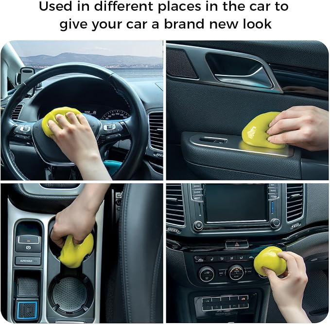 ColorCoral 480g Cleaning Gel Universal Dust Cleaner for Car Vent Keyboard Cleaning Detailing Slime Putty Cleaning Kit Car Accessories, Gifts for Adults Men Women Kids Teens