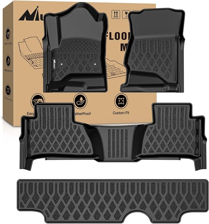 Nilight TPE Floor Mats for Chevy Tahoe GMC Yukon 2015 2016 2017 2018 2019 2020 (Not for XL) All Weather Custom Fit Heavy Duty Floor Liners
