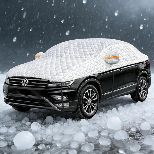 Hail Proof Car Cover for SUV, Heavy Duty Padded Car Cover for Hail Protection, Extra Thick Top Half Hail Car Cover, Size SUV M Fits SUV/Hatchback Under 185 inchs