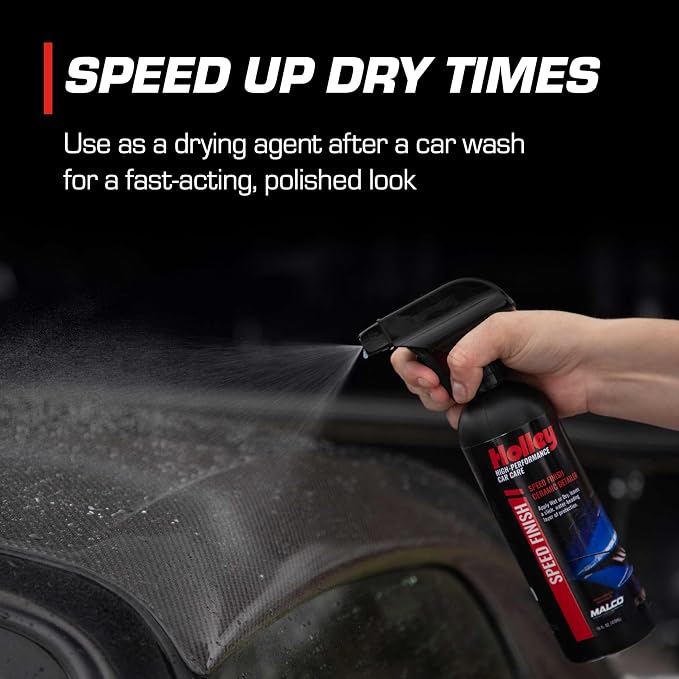 Holley Speed Finish - Ceramic Detailing Spray - High-Performance Car Care, Fast Acting, Quick Drying - Spray on Any Vehicle Surface to Repel Water and Protect Paint - 16 oz. (2 Pack)