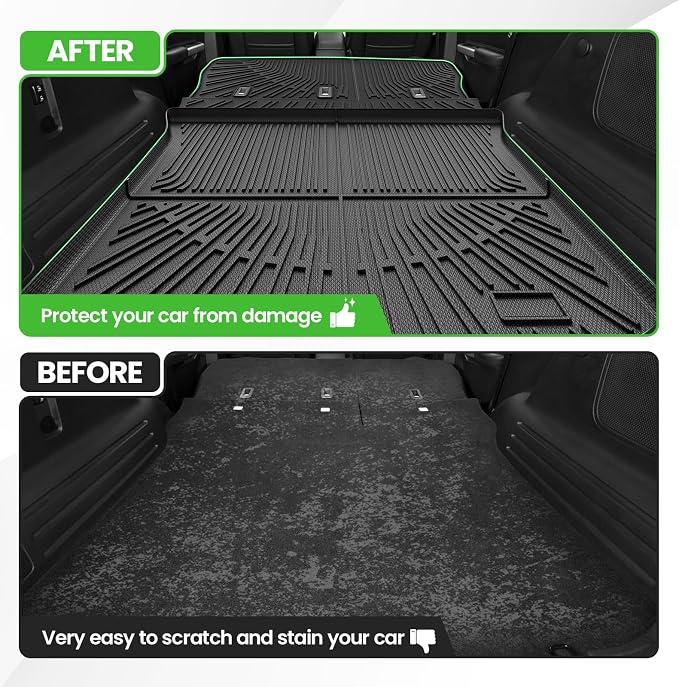 Cargo Liner for Ford Edge 2007-2014/Lincoln MKX 2007-2015, All Weather Cargo Mats for Edge Accessories, Heavy Duty TPE Trunk Mat, Car Accessories