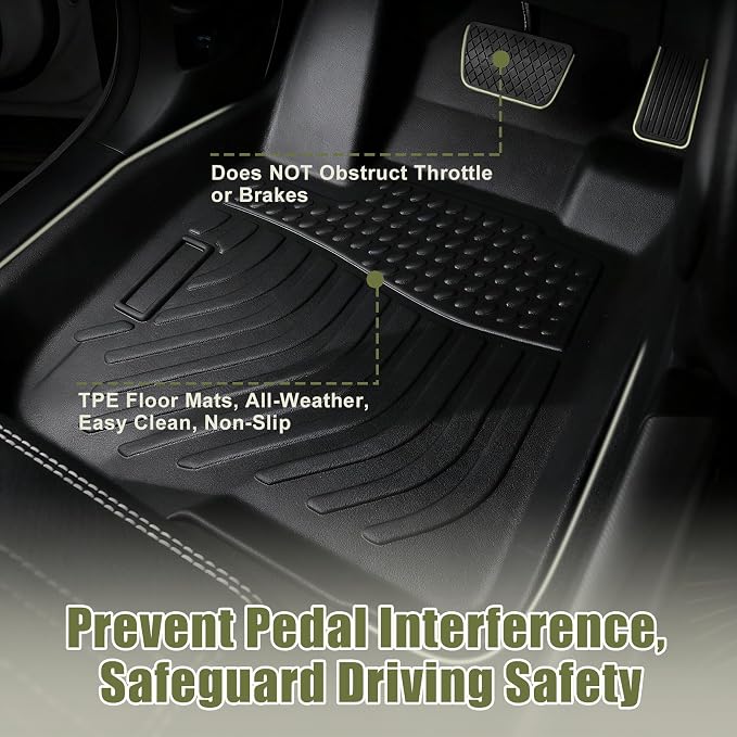 Priprilod Floor Mats Fit for Kia Sportage 2011-2016 All Weather Protector TPE Floor Liners Custom Fit Car Mats Non-Slip