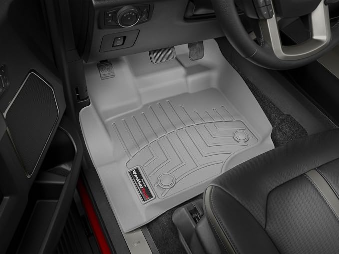 WeatherTech Custom Fit FloorLiners for Chevrolet Silverado 1500, Silverado 2500HD/3500HD, Silverado 1500 LTD - 1st & 2nd Row (451436-1-2), Tan