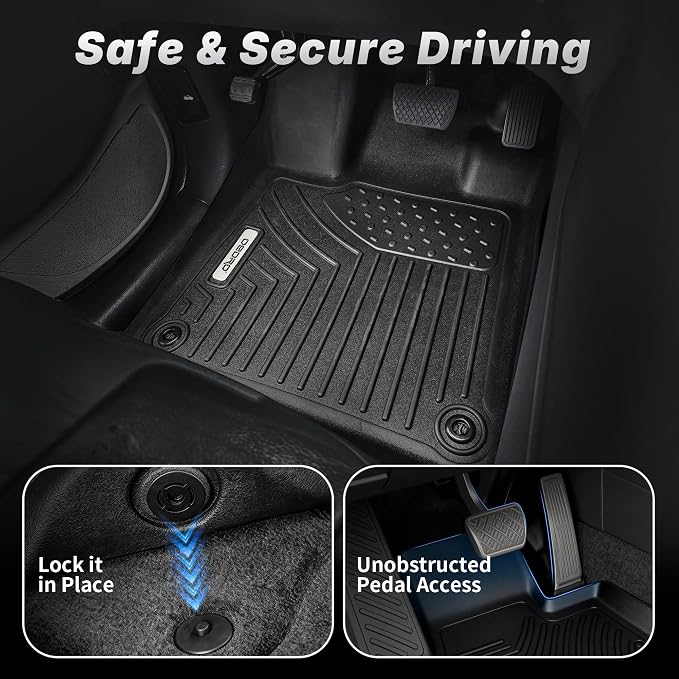 OEDRO Floor Mats & Cargo Mat Fit for 2025 2026 Toyota Camry | Custom Fit Camry (Include Hybrid/LE/SE/XLE/XSE), All Weather Protection TPE Floor Liners Accessories