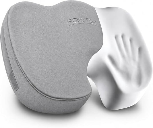 FORTEM Seat Cushion, Office Chair Cushion, Memory Foam Car Seat Cushions, Sciatica Coccyx Tailbone Pain Relief, Chair Cushions for Back Support, Sitting Pad for Gaming, Washable Cover, Non Slip, XL