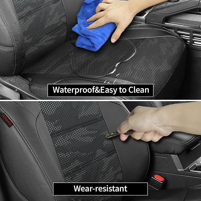EKR Tacoma Car Seat Covers Custom Fit for Toyota Tacoma (Petrol) 2024 2025 2026 DoubleCab/CrewCab SR/SR5/TRD Sport/TRD Off-Road/Limited-Truck Seat Cover Full Set,Faux Leather(Black/Gray Camo A122)