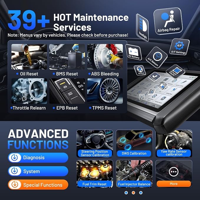 XTOOL D7W OBD2 Scanner Diagnostic Tool: 2026 Wireless Ver. of D7/D7S/D7BT, AI-Assisted Bidirectional Scan Tool with Full System Diagnostic, PMI, ECU Coding, 39+ Resets, CAN FD/DoIP, Scanner for Car