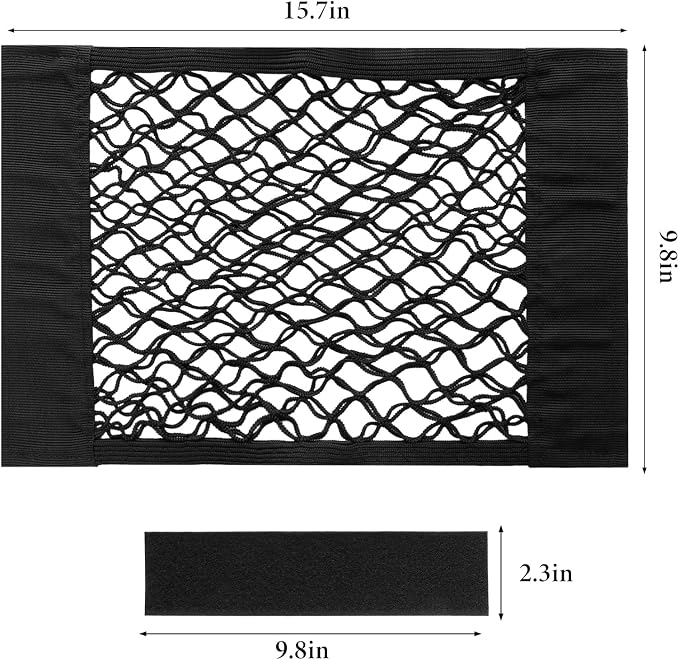 2pcs Universal Mesh Cargo Net Car Storage Net Bag Elastic Adhesive Pocket Net String Pouch Bag for Car Trunk Storage Home Storage Organizers