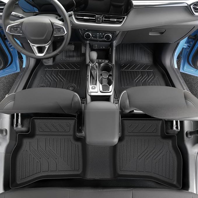 Floor Mats for Chevy Trailblazer AWD 2021-2026, All Weather Floor Mats Trunk Cargo Liner with Backrest Protectors and Door Sill Guards Accessories, Full Coverage Set
